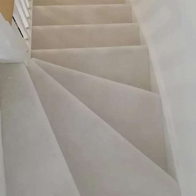 Cream stair carpet